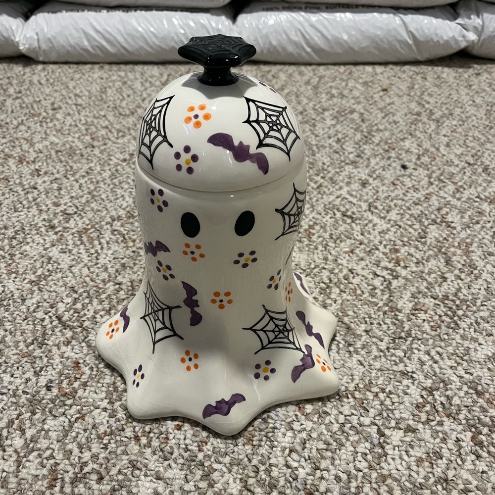 Halloween Ghost Cookie Jar - White
